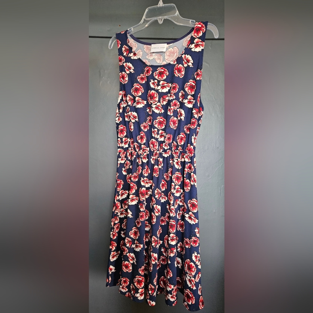French Grey Floral Patterned Top